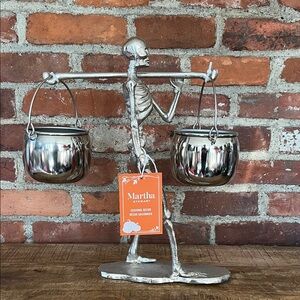 Martha Stewart Metallic Skeleton Double Bowl